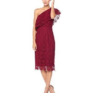 Nanette Lepore One Shoulder Lace Sheath Dress - 6